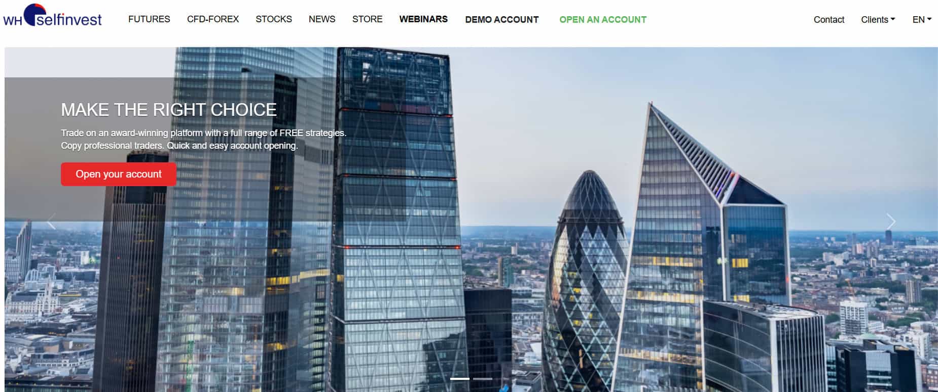 WH SelfInvest Website Review