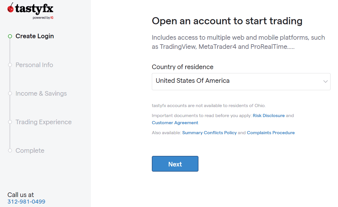 TastyFX Account Opening Review
