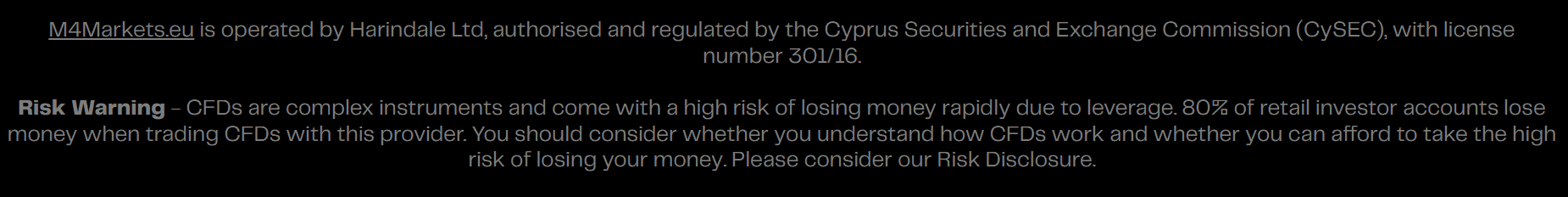 M4Markets License Review