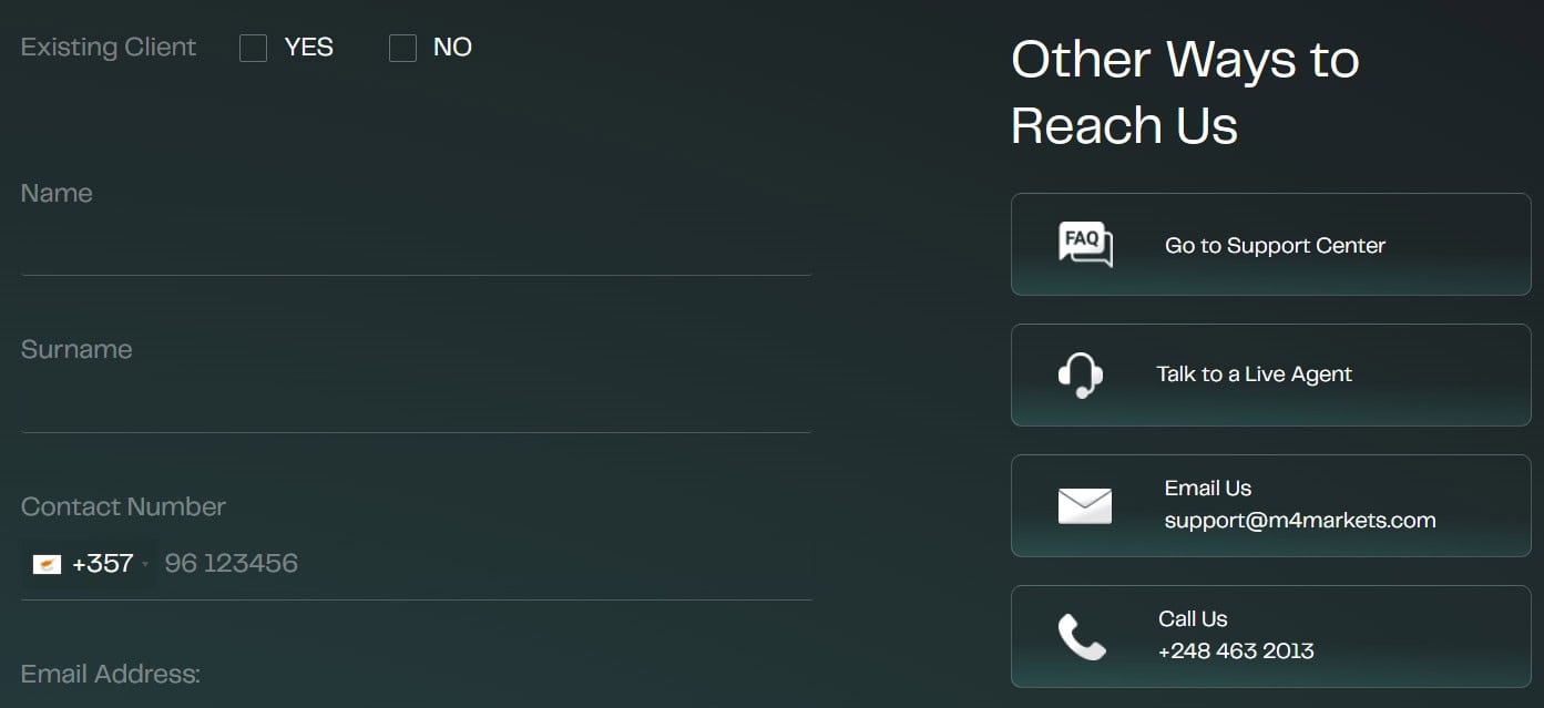 M4Markets Support Review