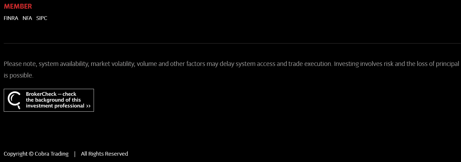 Cobra Trading License Review