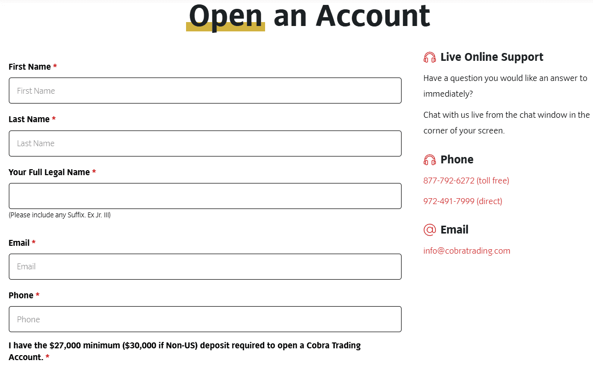 Cobra Trading Accounts Review