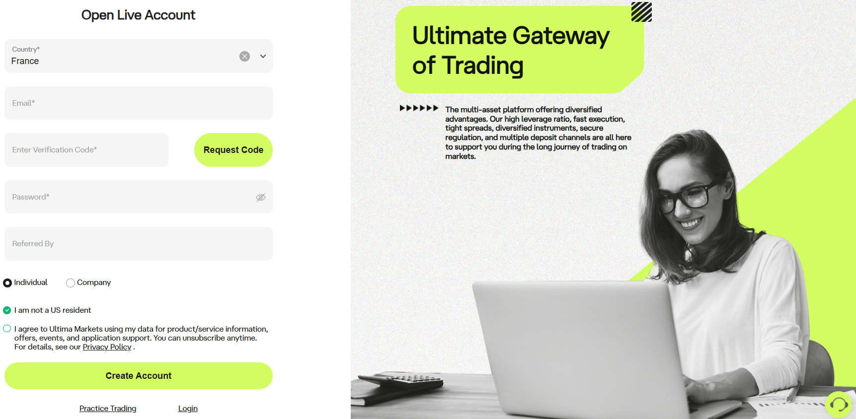 Ultima Markets Account Opening Review