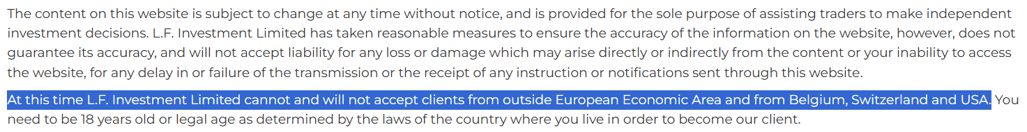 Purple Trading Restricted Regions Review