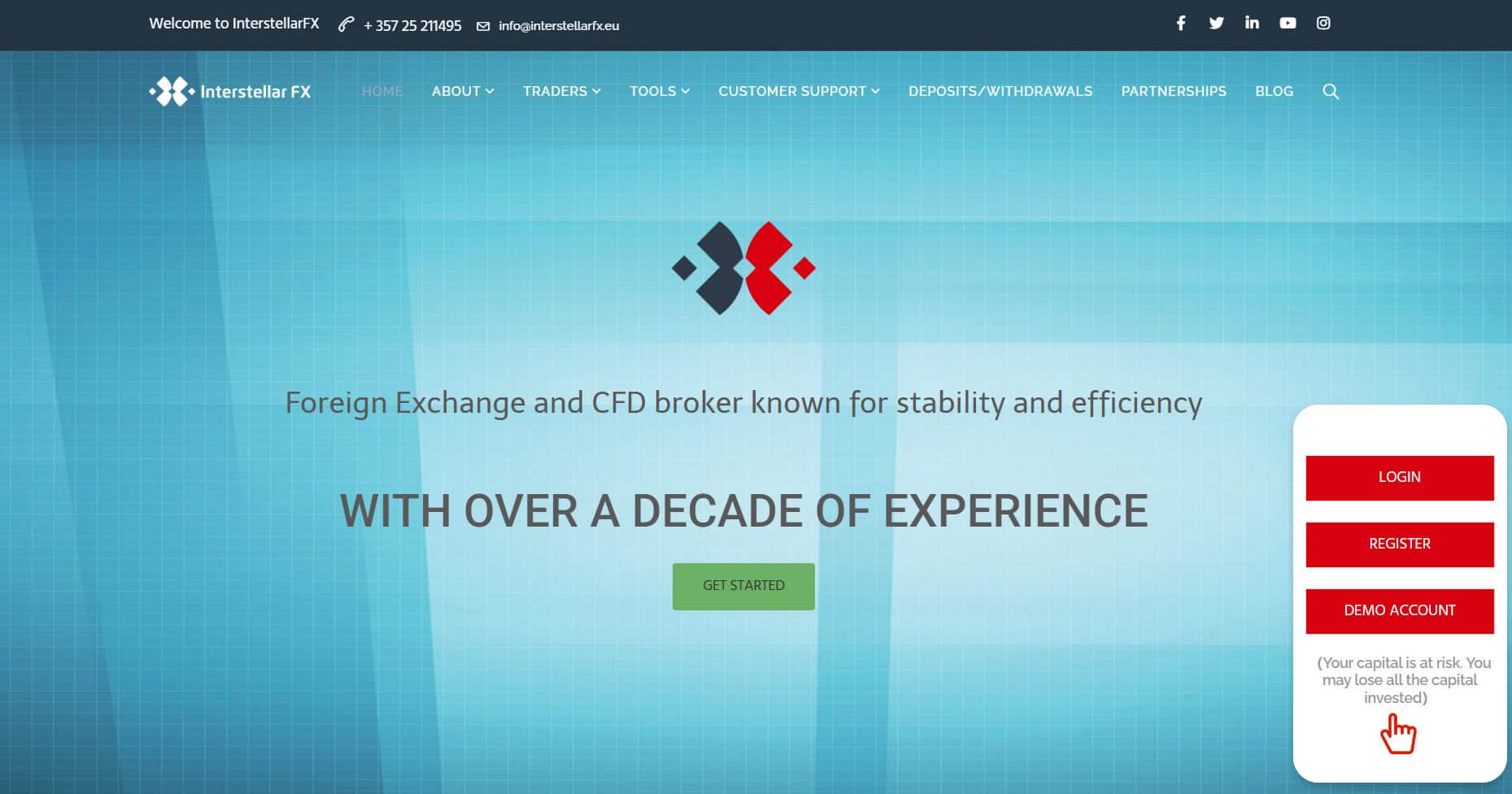 Interstellar FX Website Review