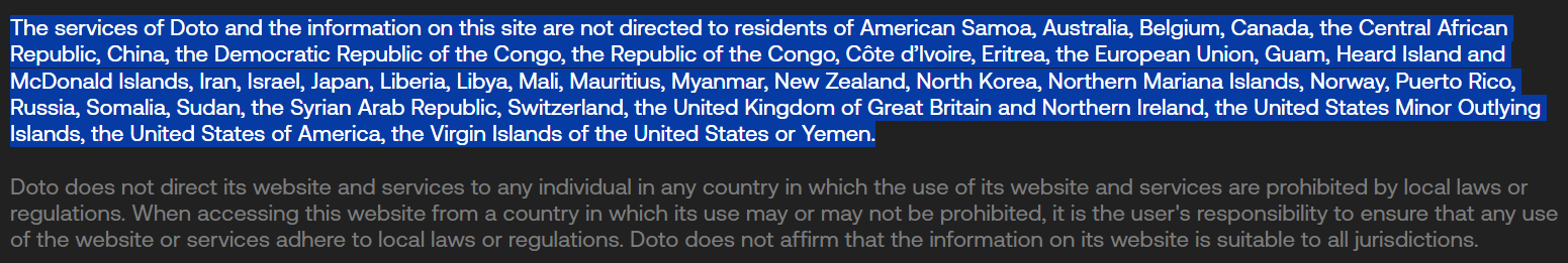 Doto Restricted Regions Review